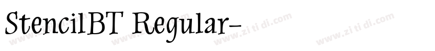 StencilBT Regular字体转换